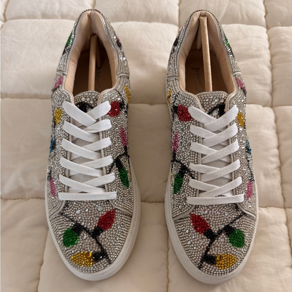 Betsey Johnson Multicolor Embellished Sneakers